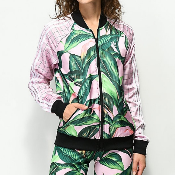 [SOLD] Adidas Pink and Green Track Jacket - Picture 2 of 7